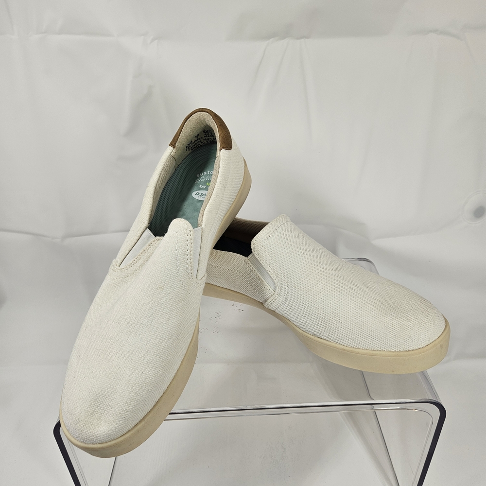 Dr. Scholl’s Madison Slip On Sneakers Women’s Size 9.5 Canvas Off White Comfort